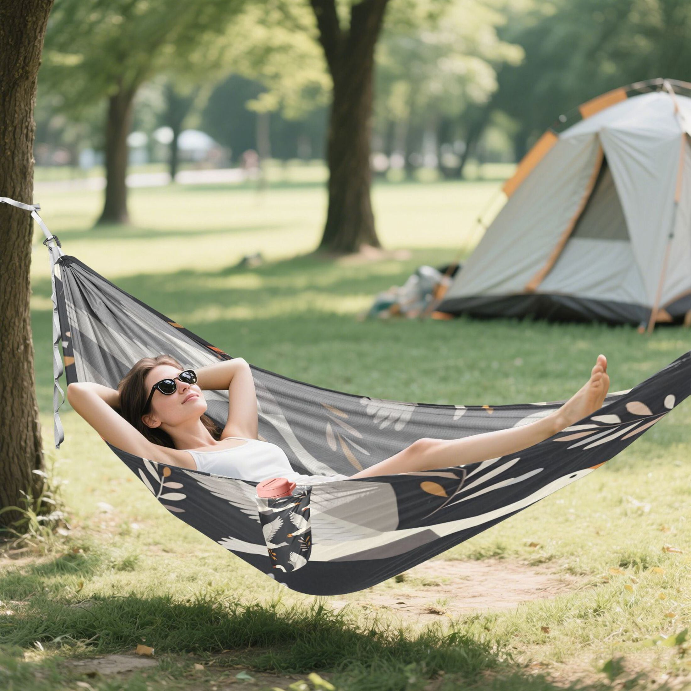 Hammock Camping Hammock Nylon Portable Hammock Travel Camping Hammock Flying Swan