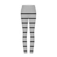 thumbnail image 4 of WREESH Women's Stretch Striped Yoga Pants with High Waist for Daily Fitness Running Gym Sports Activities Gray, 4 of 5