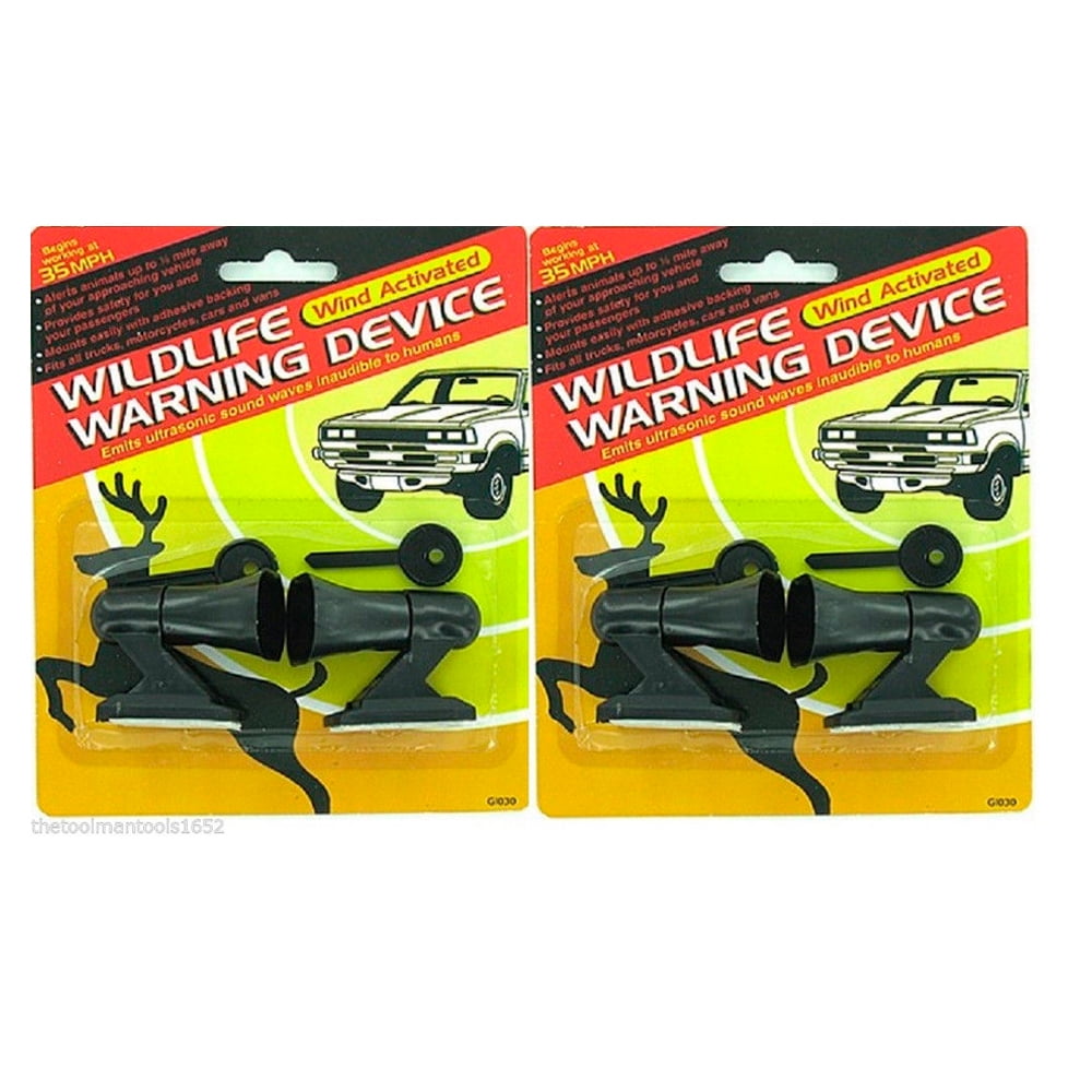 Deer Warning Silent Whistle Sirens Helps Reduce Accidents Black Finish Set of 2 for sale online 