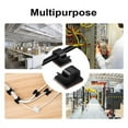 thumbnail image 4 of 100 clips autoadhesivos para guirnaldas de luces exteriores, mini ganchos para cables, organizador de cables, color negro., 4 of 5