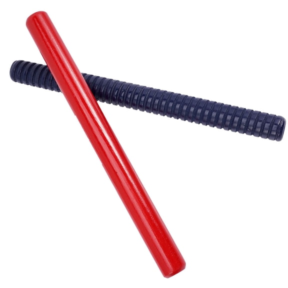 ELAYARD 2Pcs Wooden Rhythm Sticks Ribbed Design Hardwood for Young Musicians and Classroom Use