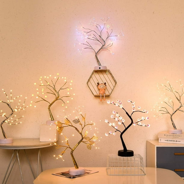 Tabletop Bonsai Tree Light with 72 LED Lights, USB/Battery Touch Switch  Fairy Light with Flower Leaves, Artificial Lighted Tree Lamp for Living  Room