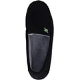 thumbnail image 4 of Roxoni Mens Slippers, Suede Moccasin Slipper with Memory Foam Black, 4 of 5