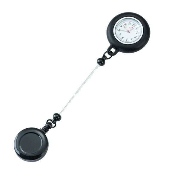 Glowing Nurse Watch with Beadable Retractable Badge Card Holder Watch