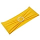 thumbnail image 2 of VEVOR 100-Pack Golden Yellow Stretch Spandex Chair Sashes with Round Buckle, Elastic Chair Bands for Weddings, Banquets, and Parties, 2 of 12
