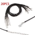thumbnail image 1 of 20 Pieces 2mm Waxed Neck Cord with Lobster Claw Clasp, Durable Gifts Pendant Rope String for Jewelry Making Bracelet Pendant Accessories 20pcs Waxed Neck Black, 1 of 8