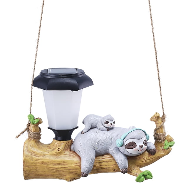 Luz Solar De Jardín Con Decoración De Perezoso Lámpara Colgante Solar De 300 Mah Con Cuerda Colgante Para Jardín Al Aire Libre Patio Balcón Noticed HA015610-00