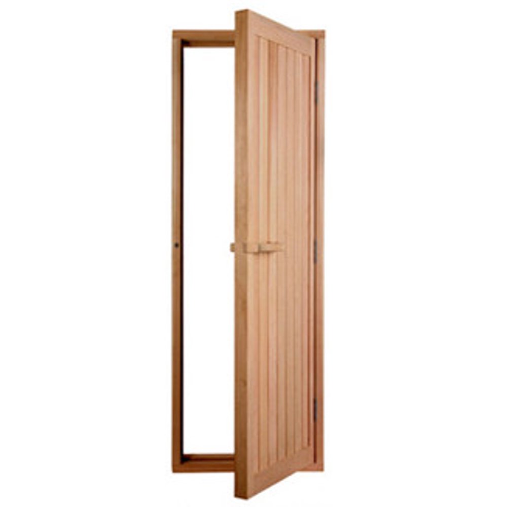 Solid Cedar Sauna Door with Reversible Hinges
