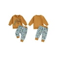 thumbnail image 2 of Baby Toddler Boy 2Pcs Fall Outfits 0 6 12 18 24 Months 2T 3T Long Sleeve Fish Print Sweatshirt + Pants Clothing Set, 2 of 9