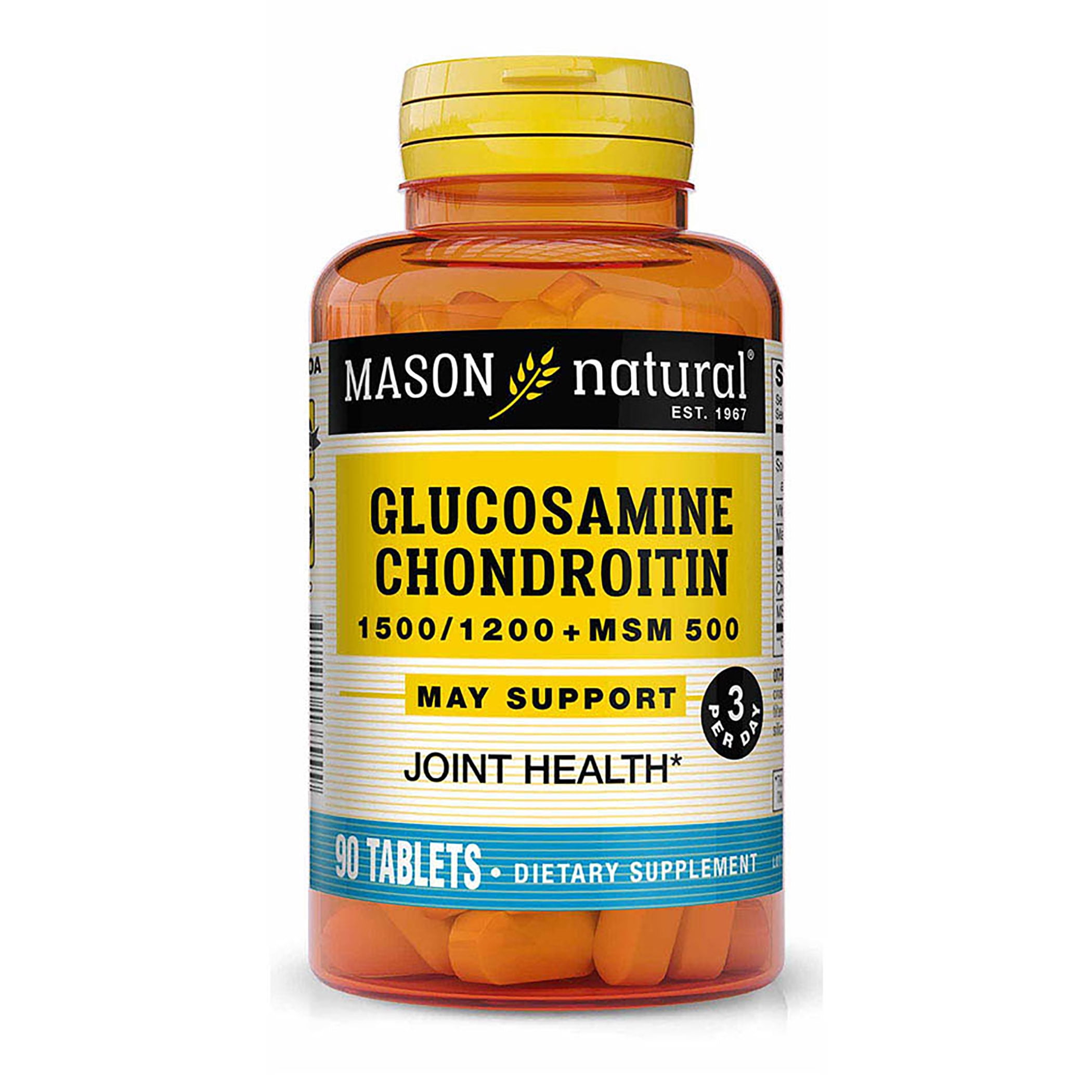 Mason Natural Glucosamine Chondroitin 1500/1200 + MSM 500 Supports