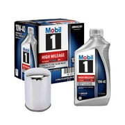 Mobil 1 High Mileage 10W-40 Oil Change Kit for Small Block Chevy Engines, 6 Quart