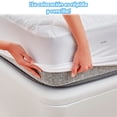 thumbnail image 3 of Protector De Colchón Matrimonial Lavable 100% Impermeable Blanco, 3 of 9