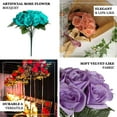 thumbnail image 4 of Efavormart 14 Navy Blue Velvet Roses Artificial Flower Bouquet for DIY, Floral Arrangment, Home, Party, Garden, Table Centerpieces Decorations, 4 of 6
