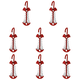 thumbnail image 1 of Fishbone Nail Cuerda Hebilla Camping Ground Portable Spring Hook Wind Red, 1 of 3