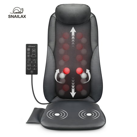 Snailax Shiatsu Neck Back Massager, Body Massage Chair Pad with Heat, Kneading Seat Cushion Massager, Gifts