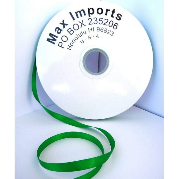 Maxport Corporation 3/8"Satin Emerald Ribbon, 100 Yd.