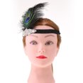 thumbnail image 4 of Retro Diadema de Elástico de Pavo Cinta de Cabeza 1920s Sunnimix Peacock Flapper Headband, 4 of 8