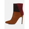 thumbnail image 3 of EZRA Tan Patchwork Suede Ankle Boots, 3 of 4