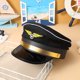 thumbnail image 4 of Gorra de marinero azul marino para adultos, ajustable, ideal para disfraz de capitán de yate o barco, ideal para reuniones de verano y fiestas náuticas., 4 of 7