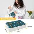 thumbnail image 5 of Easter PU Leather Travel Jewelry Organizer Box with Removable Compartment and Bracelet Holder, 5 of 6