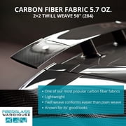 Carbon Fiber Fabric 3K 5.7oz. x 50 2x2 Twill Weave (284)- 6 Yard roll
