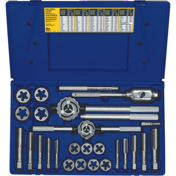 Irwin Industrial Tap and Die 25Pc Set Fractional Hex