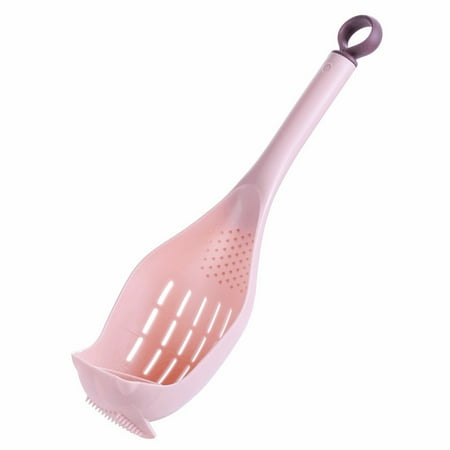 

QILIN Colander Spoon Quick Drainage Long Handle Practical Hanging Ginger Garlic Spoon Colander