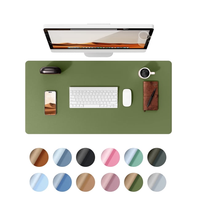 Protector de escritorio Ysagi Leather impermeable verde 80x40 cm