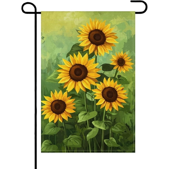 Sunflower Garden Flag 12x18 Inch Floral Double Sided Outdoor Yard Farmhouse Decoration
