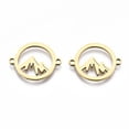 thumbnail image 1 of 201 Stainless Steel Link Connectors Laser Cut Ring with Mountain Golden 15x19x1mm Hole: 1.4mm, 1 of 2