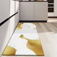 thumbnail image 4 of White Gold Splash Pattern Kitchen Rug Mat,Kitchen Runner Rugs Non Skid Washable,Decorative Kitchen Floor Mats for Kitchen,Sink,Laundry,17"X47", 4 of 5