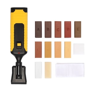 Agiferg Kit de réparation stratifié Système de cire Plan de travail Scratchs Ensemble d'outils de finissage