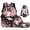 Axolotl Cherry Blossom, variant on Galaxy Wolf Backpack for Boys Kids Backpack with Lunch Box Water Bottle Carrier Pencil Case 4 in 1 Set 17" Bookbag with Compartments Lightweight School Bag with Front Pocket, Purple