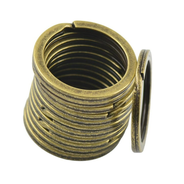 12 paquetes de anillos de llavero de 28 llavero con canalización de bronce de bricolaje Yotijar Llaveros divididos