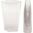 thumbnail image 4 of VeZee's Hanna K. Signature 10oz Disposable Clear Plastic Unbreakable Square Bottom Wine Tumbler for Elegant Parties, Weddings & All Occasions: 100CT, 4 of 5