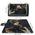 thumbnail image 2 of Awypu Brown and White Flying Bald Eagle Picture Square Outdoor Picnic Mat for Camping Hiking Festivals 58.3x58.3in, 2 of 6