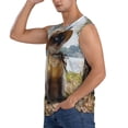 thumbnail image 3 of Balery Cat In Sun Hat Camisetas sin mangas para hombre, absorbe la humedad y protege contra el mal olor.-Small, 3 of 7