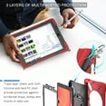 thumbnail image 6 of iPad 7th Generation Case with PET Screen Protector, iPad 10.2" 2019 Case with Pencil Holder/Pencil Cap, Dteck Heavy Rugged Shockproof Cover with 360 Rotate Stand /Hand Strap/ Should Belt,Red, 6 of 13