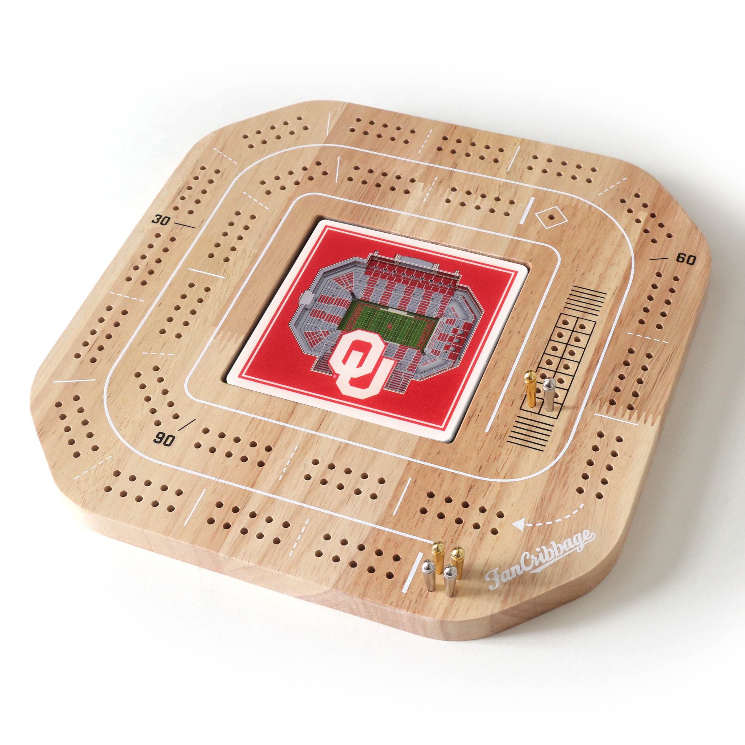 YouTheFan NCAA Oklahoma Sooners Stadiumview Cribbage