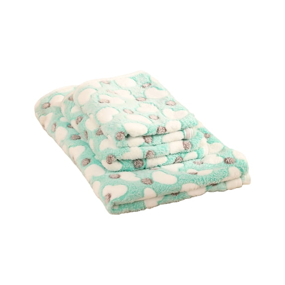 Premium Soft Dog Blanket Washable, Cat Blanket for Indoor Cats Large Medium Small Dog Puppy Essentials(M,Green)