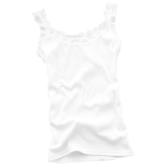 MDUKONU Women's Sleeveless Summer Seamless Stretch Lace Tank Top Size: One Size White