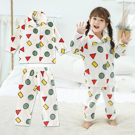 

Mrat Pajama Sets Women Sleepwear Pajamas Sets Toddler Kids Baby Boys Girls Cartoon Pajamas Winter Warm Coats Pants Outfits Set 2 Sets Satin Sleepwear