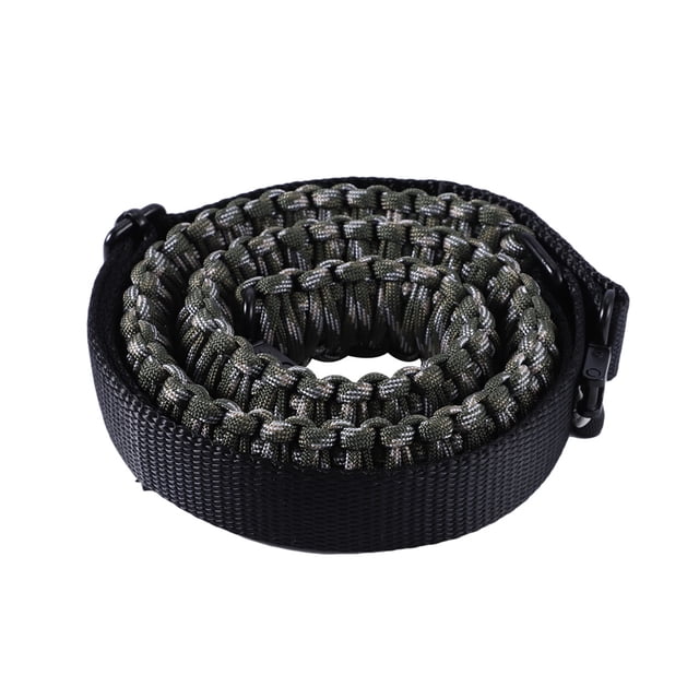 Correa ajustable Nylon Caza Sling Hecho a mano de punto Cuerda de embalaje al aire libre Cuerda de paracaídas con eslabón giratorio Inevent OD000490-04