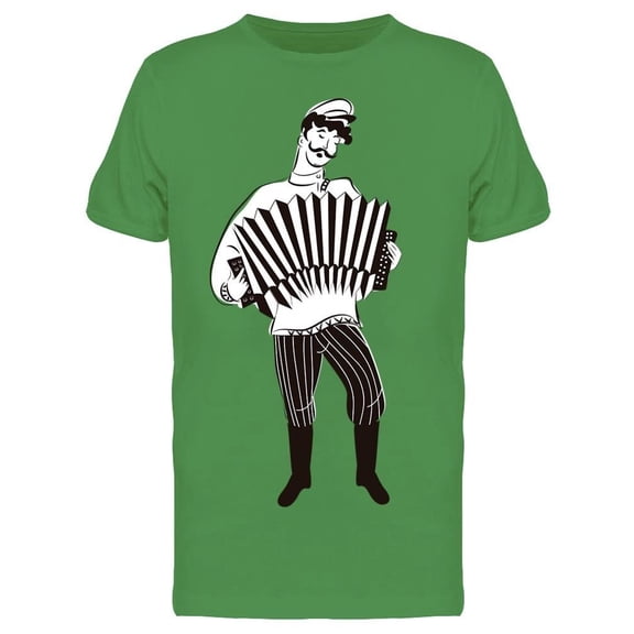 Man Playing Accordion Tee Men's -Image by Shutterstock