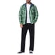 thumbnail image 2 of Chaqueta acolchada con capucha y cordón INSPIRE CHIC para hombre, con cremallera, estilo shacket de cuadros, color verde oscuro, 2 of 6