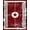 Red, Pattern 3, variant on ODIKA Star Emblem With Vintage Sports Pennant Border Design for Playroom, Bedroom, Reading Nook, Pet Friendly & Kids Safe Play