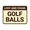 Ivory/Dark Brown, variant on Classic Framed Lost And Found Golf Balls Sign (Blue) - Small