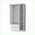 thumbnail image 5 of Armoire, 4-Door 2-Drawer | White Melamine, 5 of 6