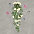 thumbnail image 5 of XWSHYW Flores Artificiales Flores Artificiales, Rosas Simuladas, Conductores de Aire Acondicionado, Decoración de Techo de Sala de Estar, Envoltura de Plástico, Plantas, Flores Falsas, Enredaderas, F, 5 of 5