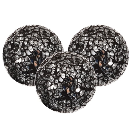 ELAYARD Living Room Accessories Mosaic Sphere Balls Foams Black 3Pcs